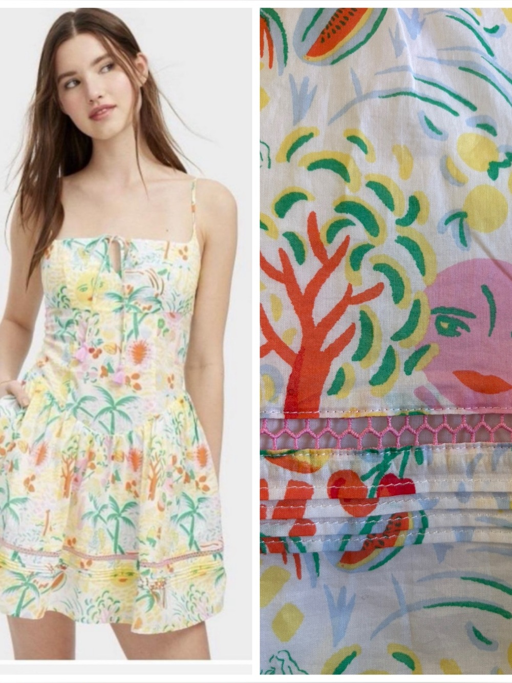 NWOT ROLLER RABBIT Pastel Summer Print Mini Dress